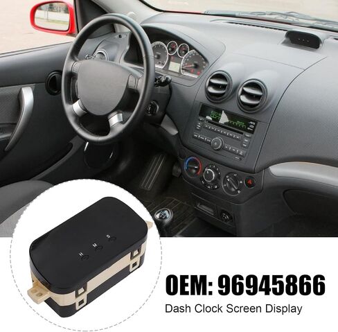 شاشة عرض الساعة، ساعة داش 96945866 لسيارة Aveo 2005-2011، شاشة عرض داخلية أنيقة سريعة الاستجابة، ترقية سهلة التركيب للسيارات، ملحق سيارة موثوق به in Kuwait