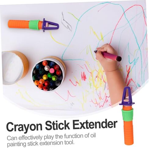 Operitacx 15Pcs Crayon Extender Sharpener Durable Oil Painting Stick Lengthener for Extended Use Convenient Crayon Caps with Comfortable Grip for Artists and Students in Saudi Arabia