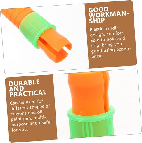 Gadpiparty 20pcs Crayon Extender Caps for Boys and Girls Multi-Functional Crayon Sharpener Pencil Holder Art Pencil Lengthener for Creative Projects for Classroom and Home Use in Saudi Arabia