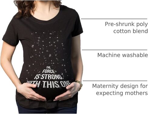 تي شيرت حمل مرح مطبوع عليه عبارة "Maternity Force is Strong" للأمهات المتوقعات in Saudi Arabia