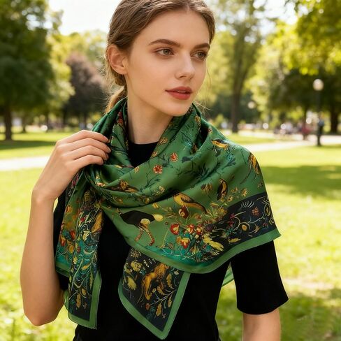 K-Elewon Silk Scarf Head scarf Fashion Scarves Long Lightweight Sunscreen Shawls for Women in Kuwait