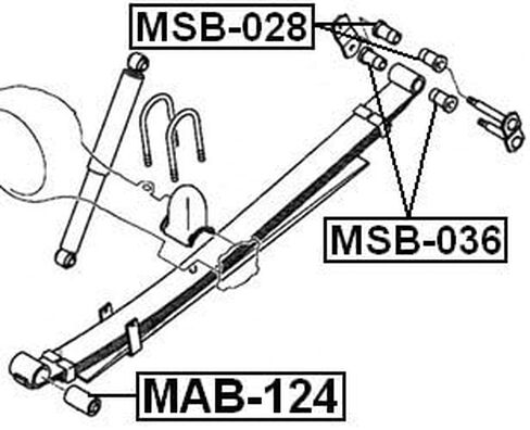 Mb515925 - Arm Bushing (for Rear Spring) For Mitsubishi in Saudi Arabia