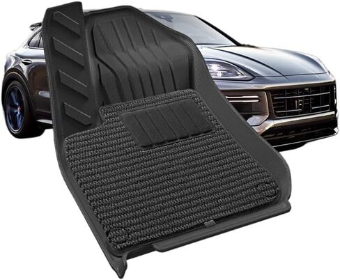 Compatible with Cayenne 2019-2024 TPE Floor Mats Carpets All Weather Anti-Slip WP Trunk Cargo Liner(Rear seat pad) in Saudi Arabia