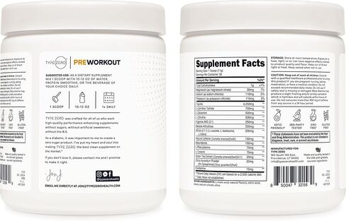 Type Zero AminoBurn - Natural Pre Workout + BCAA (Fruit Punch | 30serv) Sugar Free BCAAs Amino Acids Supplement Keto Preworkout, Amino Preworkout and Post Workout Drink in Kuwait