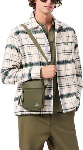 Lacoste Mens PVC Flat Crossover Bag in Saudi Arabia