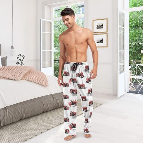 Mens Pajama Pants Cowboy Wild Mustang Horses Men's Pajama Bottoms Sleep Lounge Pj Pants for Men With Drawstring Pockets S in Saudi Arabia