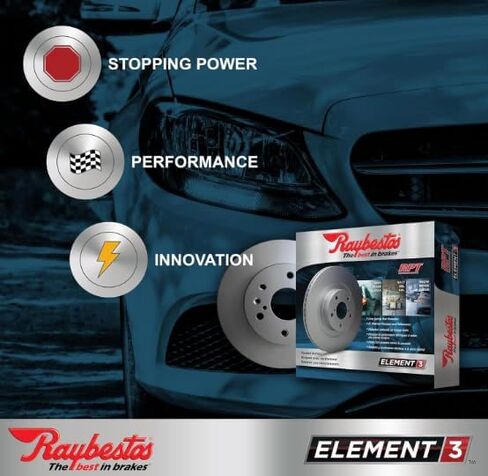 Raybestos Element3 699H56641E3 Automotive Front Brake Pads and Rotors Kit for Buick Park Avenue/Riviera, Cadillac DeVille/Eldorado/Seville/Impala/Monte, Oldsmobile Aurora/Intrigue, Pontiac Bonneville in Saudi Arabia