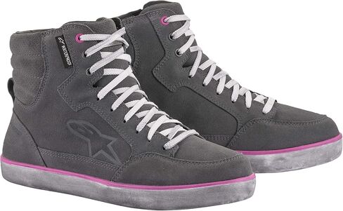Alpinestars Women's J-6 Waterproof Shoes, CE-Certified Casual Riding Footwear, 8.5, Gray/Fuchsia in Saudi Arabia