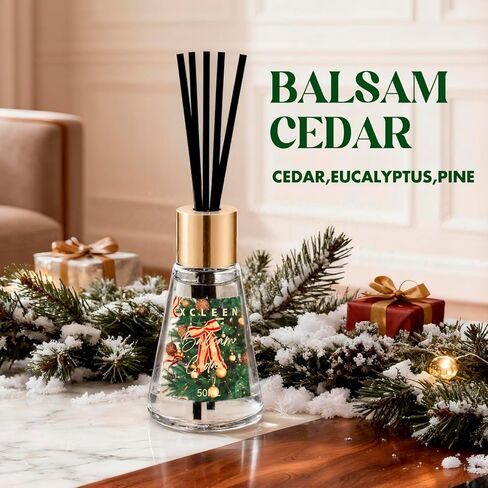 3 Pack Reed Diffuser, Scented Oil Diffuser with 15 Sticks, Escape/Vanilla/Moroccan Amber, Air Freshener for Bathroom & Office, Holiday Home Fragrance, Gift idea, Each 1.7Fl Oz, Total 5.1Oz in Kuwait