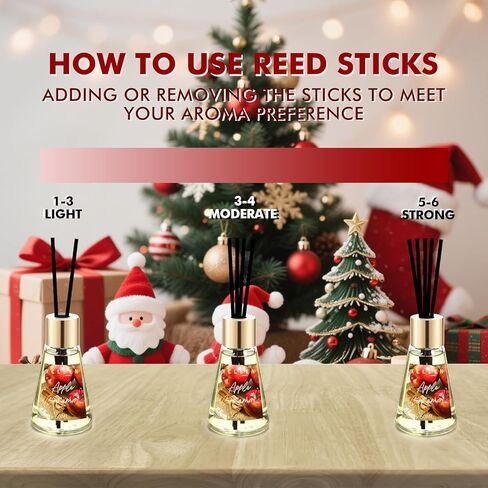 3 Pack Reed Diffuser, Scented Oil Diffuser with 15 Sticks, Escape/Vanilla/Moroccan Amber, Air Freshener for Bathroom & Office, Holiday Home Fragrance, Gift idea, Each 1.7Fl Oz, Total 5.1Oz in Kuwait