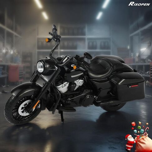 لعبة دراجة نارية خاصة من Road King لعام 2017 متوافقة مع Harley Davidson 1:12 Mini 2017 Road King Special Motorcycle Model diecast Moto لمقعد الدمية مقاس 5-7 بوصات هدية لعبة Moto in Kuwait