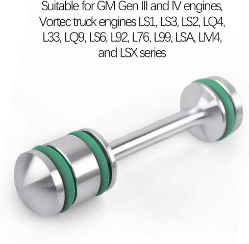 Car LS Billet Barbell Oil Diverter, Aluminum Restrictor Galley Plug for Gen III & IV Engines, Dumbbell Vehicle Rear Fuel Passage Accessories, Compatible with LS1 LS2 LS3 (Green) in Kuwait