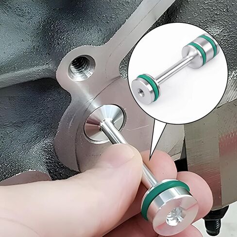 Car LS Billet Barbell Oil Diverter, Aluminum Restrictor Galley Plug for Gen III & IV Engines, Dumbbell Vehicle Rear Fuel Passage Accessories, Compatible with LS1 LS2 LS3 (Green) in Kuwait
