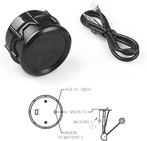 2" 52mm Universal Fuel Level Gauge Digital Percent Display Car 0-100% Car Meter 8-18V in Saudi Arabia
