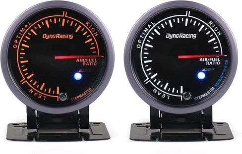 60MM Black Face Air Fuel Ratio Gauge White/Amber Light with Peak Function Narrowband BX101484 in Saudi Arabia