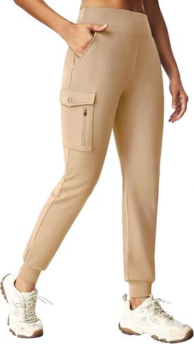 Ewedoos Fleece Lined Joggers Women Water Resistant Thermal Sweatpants High Waisted Hiking Cargo Pants with Pockets in Saudi Arabia