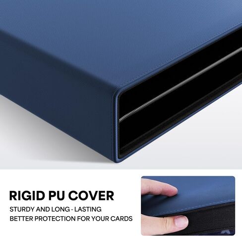 9 Pocket Toploader Trading Card Binder for 324 Cards Premium Zip Card Book Holder Label Design Card Binder for Trading Cards Intended For YuGiOh Sports Cards TCG MTG Game Cards(Black) in Saudi Arabia