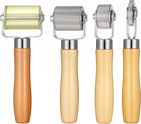 Sound Deadening Roller, 4 PCS Car Sound Deadener Rollers Tool Tire Patch Roller Sounds Deadener Application Rolling Wheel Wood Handle Seam Rollers for Automotive Auto Noise Accessories in Kuwait