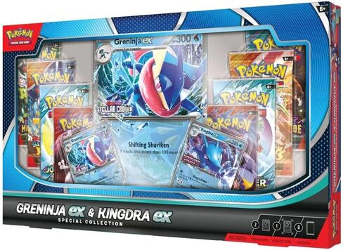 صندوق المجموعة الخاصة بوكيمون TCG Greninja EX وKingdra EX - 8 عبوات، بطاقات ترويجية in Saudi Arabia