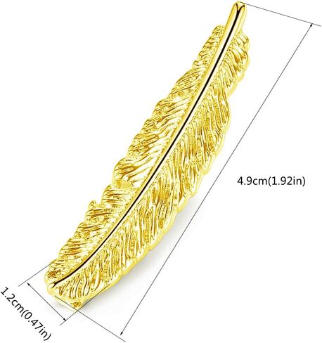HONEY BEAR Mens Feather Tie Clip Bar Normal Size Steel for Wedding Gift 5.4cm in Saudi Arabia