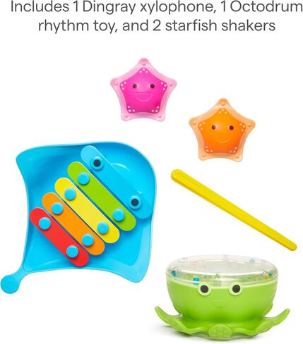 Munchkin® Bath Beats™ Musical Toddler Bath Toy Set, Includes Xylophone, Bath Drum & Shakers in Saudi Arabia
