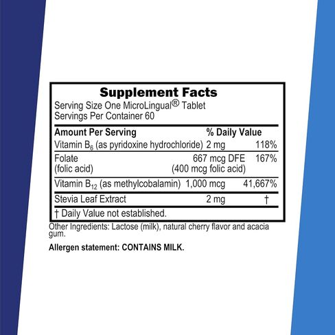Superior Source No Shot Vitamin B12 Methylcobalamin (10000 mcg), B6, Folic Acid, Quick Dissolve MicroLingual Tablets, 30 Ct, Increase Energy, Healthy Heart, Boost Metabolism, Stress Support, Non-GMO in Saudi Arabia