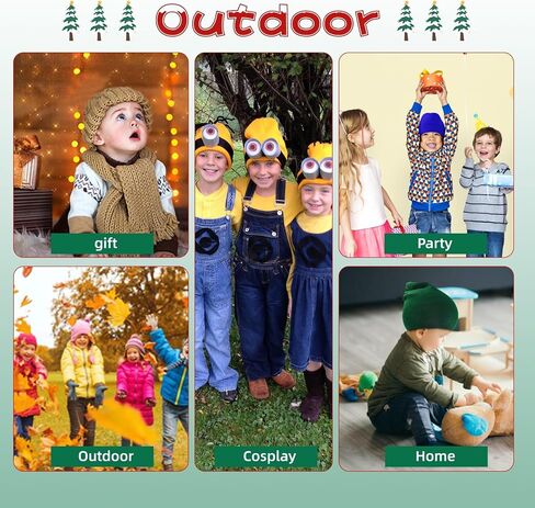 Zando Unisex Knit Baby Beanie Hats Winter Warm Kids Beanie Babies Cute Toddler Beanies for Boys Hip-hop Slouchy Baby Hat in Kuwait