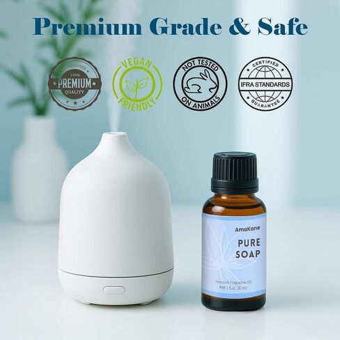 زيت عطري صابون نقي من أماكان 30 مل، زيت عطري نظيف للغسيل، زيت ناشر ممتاز للمنزل، زيت عطري طويل الأمد للشموع والصابون وصناعة المنزل in Kuwait