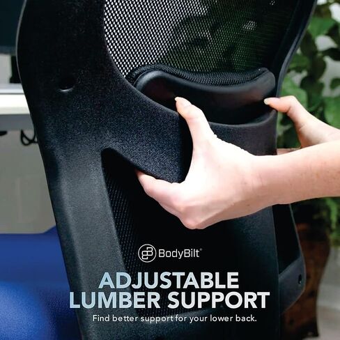 Seating Sola LT Ergonomic Office Chair | Comfortable Mid Back Computer Chair | Back Support Office Chair | Ultra-Soft | Ergonomic Lumbar Support Chair | (Sapphire Blue) in Saudi Arabia