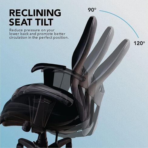 Seating Sola LT Ergonomic Office Chair | Comfortable Mid Back Computer Chair | Back Support Office Chair | Ultra-Soft | Ergonomic Lumbar Support Chair | (Sapphire Blue) in Saudi Arabia