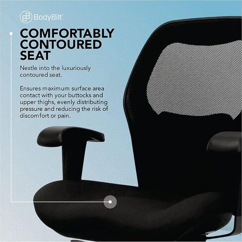 Seating Sola LT Ergonomic Office Chair | Comfortable Mid Back Computer Chair | Back Support Office Chair | Ultra-Soft | Ergonomic Lumbar Support Chair | (Sapphire Blue) in Saudi Arabia