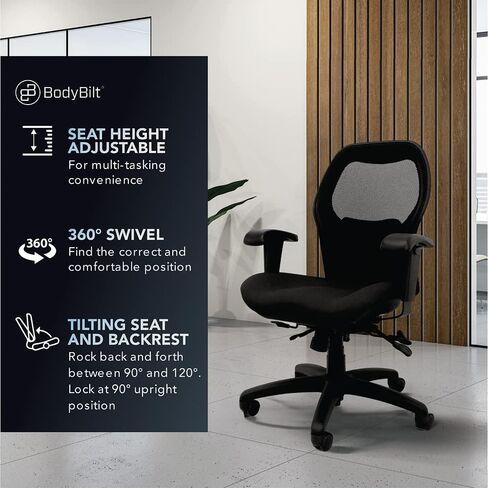 Seating Sola LT Ergonomic Office Chair | Comfortable Mid Back Computer Chair | Back Support Office Chair | Ultra-Soft | Ergonomic Lumbar Support Chair | (Sapphire Blue) in Saudi Arabia