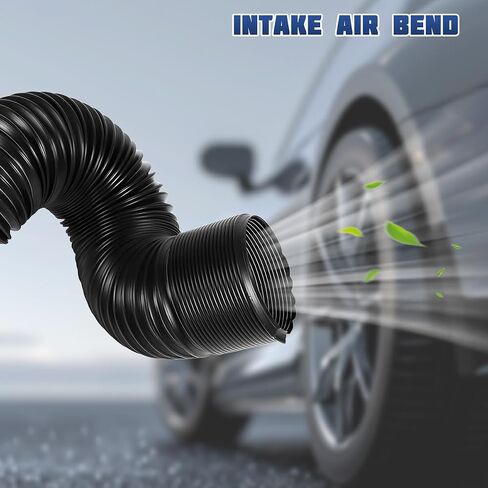 3 Inch Car Cold Air Intake Pipe, Adjustable Cooling Air Intake System Hose with Length from 10" to 40", Automotive Flexible Turbo Inlet Tube Pipe, Compatible with Most Vehicle in Saudi Arabia