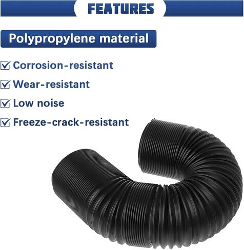 3 Inch Car Cold Air Intake Pipe, Adjustable Cooling Air Intake System Hose with Length from 10" to 40", Automotive Flexible Turbo Inlet Tube Pipe, Compatible with Most Vehicle in Saudi Arabia