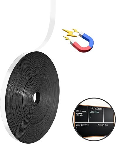 120 Ft White Magnetic Tape for Classroom Chalkboard,Fine Line 1/5“ Highlighter Tape - 24 mil Thin Magnet Tapes,40 Yards in Saudi Arabia
