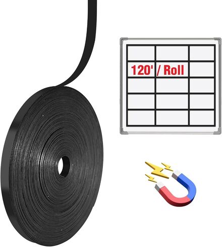 120 Ft White Magnetic Tape for Classroom Chalkboard,Fine Line 1/5“ Highlighter Tape - 24 mil Thin Magnet Tapes,40 Yards in Saudi Arabia