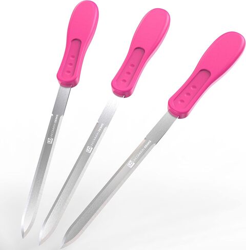 Uncommon Desks Office Letter Opener - Stainless Steel Knife-Edge Blade, Ergonomic Grip Handle (Hot Pink, 1 Pieces) in Saudi Arabia