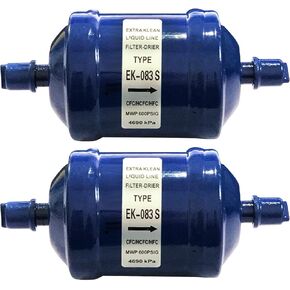2 Pcs EK-083S Flow Filter Drier for Heat Pump, Liquid Line Refrigerant Filter Drier 3/8 Sweat EK-083S for Heat Pump Air Conditioning Refrigeration Heating Systems in Kuwait