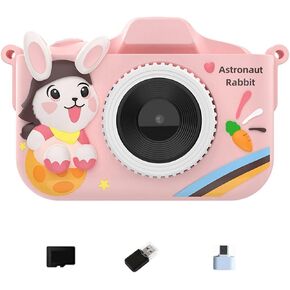 Educational Camera for Kids Built in 32G Storage Double Lens Auto Focusing MP3 Player Interactive Learning Games Kids Camera in Saudi Arabia