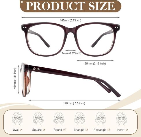 Happy Store CN81 Large Oversized Bold Frame UV 400 Clear Lens Horn Rimmed Glasses in Kuwait