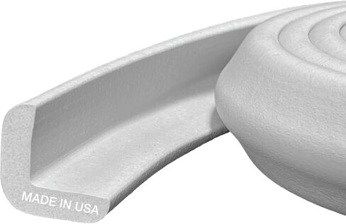 KidKusion Baby Proof Edge Cushion Protector | Made in USA | Foam Rubber Furniture and Fireplace Edge Guard Bumper | Black | 12 Ft | Tape Included in Saudi Arabia