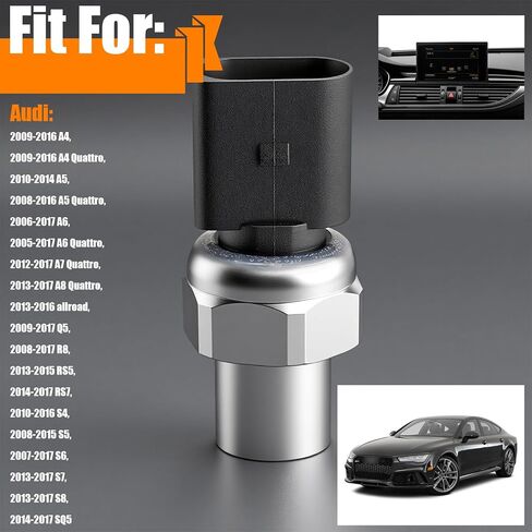 مفتاح مستشعر الضغط A/C 4H0959126B مناسب لـ 05-17 Audi A6 Quattro، 09-17 Q5، 08-17 R8، 07-17 S6، مستشعر ضغط قابض مكيف الهواء يستبدل OE # 4H0959126 4H0959126A 4H0959126B 8K0959126B in Kuwait