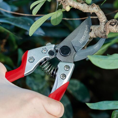 Kimura® 8" Pro Bypass Pruning Shears, Heavy Duty Japanese SK5 Steel Blades, 1 inch Cut Capacity, Non-Slip PVC Coated Handles, Lightweight & Ergonomic, Japanese Pruners, Professional Garden Clippers in Kuwait