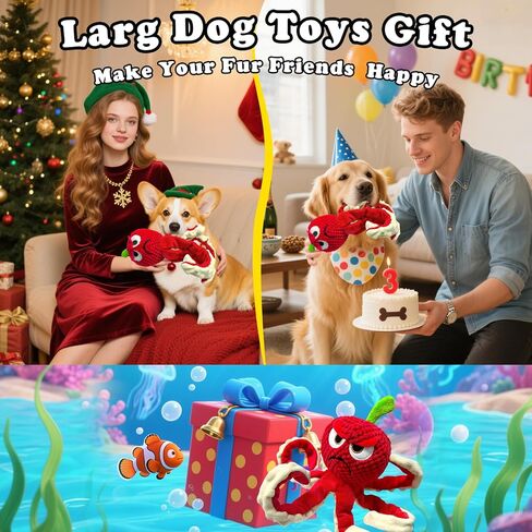 Jeefome Large Dog Toys/Squeaky Dog Toys/Dog Toys for Large Dogs/Plush Dog Toys/Big Dog Toys/Stuffed Dog Toys/Durable Dog Toys/Dog Chew Toys for Small, Medium, Large Dogs in Kuwait