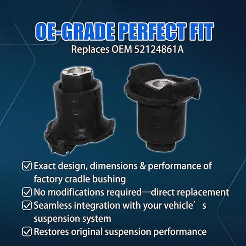 2PCS Suspension Subframe Cradle Bushing Compatible with Jee.p Grand Cherokee WK Dodge Durango, Replaces 52124861AB in Kuwait