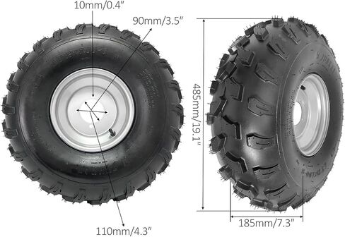19x7-8 19x7x8 ATV Tire & Rim Wheel Assembly – 8-Inch 4 PLY Tubeless Off-Road Replacement Wheel for ATV, UTV, Go Kart, Buggy, Quad – Heavy-Duty Nylon Tire, Pre-Mounted (1pc) in Kuwait