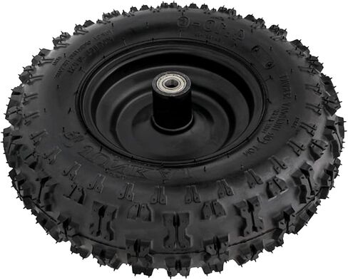 4.10-6 Flat Free Tire & Wheel Assembly – Rim & Bearing Included – Universal Fit for Go Kart, ATV, Drift Trike, UTV, Quad, Buggy, Golf Cart, Lawn Mower, Mini Bike, 4 Wheeler (1 Pack) in Saudi Arabia