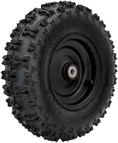 4.10-6 Flat Free Tire & Wheel Assembly – Rim & Bearing Included – Universal Fit for Go Kart, ATV, Drift Trike, UTV, Quad, Buggy, Golf Cart, Lawn Mower, Mini Bike, 4 Wheeler (1 Pack) in Saudi Arabia