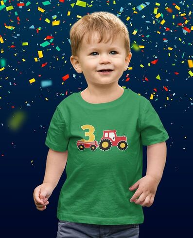 Tstars 2 Year Old 2nd Birthday Shirt Boy Construction Party Tractor Shirts for Boys in Kuwait