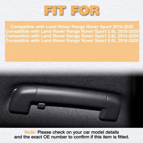 Riloer Rear Interior Roof Grab Handle, 1 PC Black Grab Handles Interior LR108250, LR108251, LR108252, LR087695 Compatible with Land Rover Range Rover Sport 2014-2020 in Saudi Arabia
